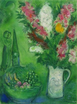 The bell tower of Orgival gouache and pastel contemporary Marc Chagall Oil Paintings